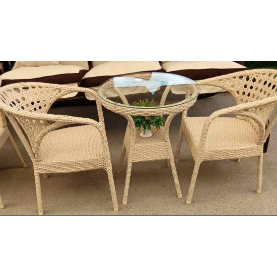 KOFE MASA DƏSTİ 60-lıq Həsir-Rattan KOFE MASA DƏSTİ 60-lıq Həsir-Rattan
