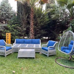 Həsir-Rattan Turk divan dəsti + Damla yelləncək sunurlu