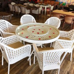 HƏSİR  (Rattan)MASA DƏSTİ Şarlotta140 - 6 NƏFƏRLİK