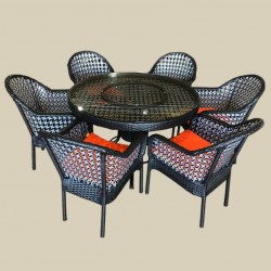 HƏSİR  (Rattan)MASA DƏSTİ Şarlotta140 - 6 NƏFƏRLİK