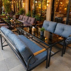 Dəmir divan dəsti (boru ilə)