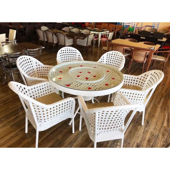 HƏSİR  (Rattan)MASA DƏSTİ Şarlotta140 - 6 NƏFƏRLİK